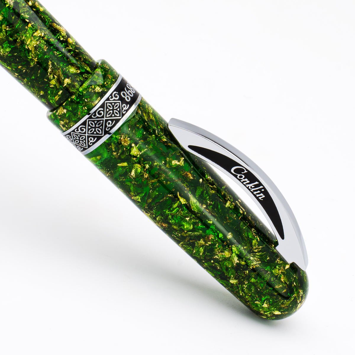 Conklin 1898 Collection Rollerball Pen - Solaris Green - Chrome Trim (Limited Edition) - Pen Boutique Ltd