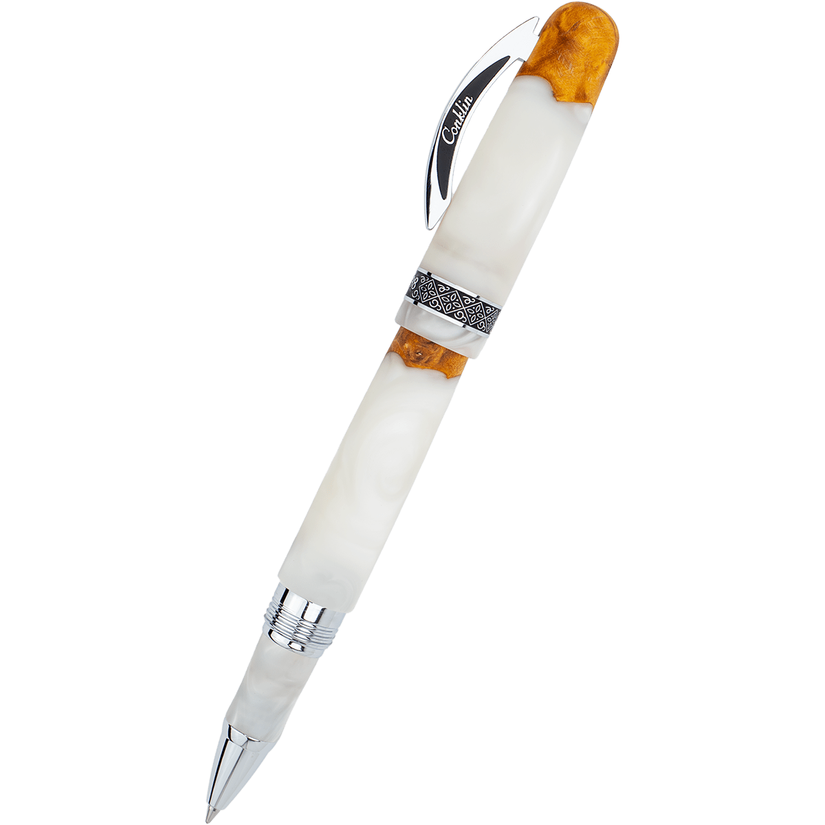Conklin 1898 Collection Rollerball Pen - Spectra White Fusion - Pen Boutique Ltd