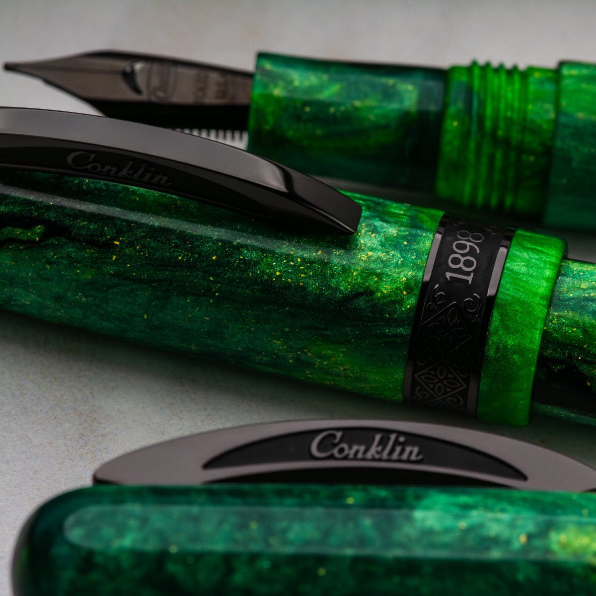 Conklin 1898 Fountain Pen - Clover Valley - Gunmetal Trim (Limited Edition) - Pen Boutique Ltd