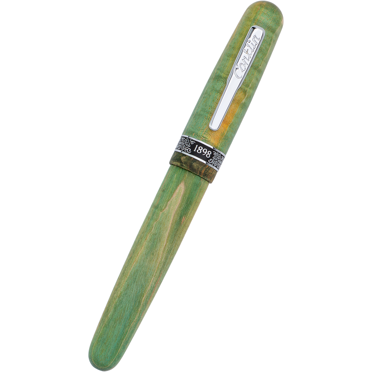 Conklin 1898 Fountain Pen - Stabilized Wood Matte Green - Steel Nib (Limited Edition)-Pen Boutique Ltd