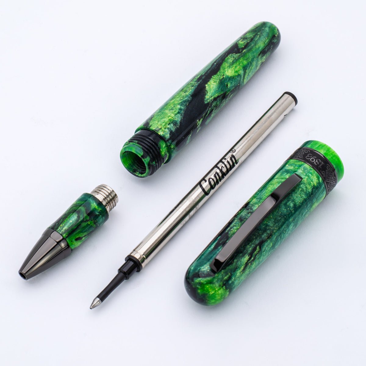 Conklin 1898 Rollerball Pen - Clover Valley - Gunmetal Trim (Limited Edition) - Pen Boutique Ltd