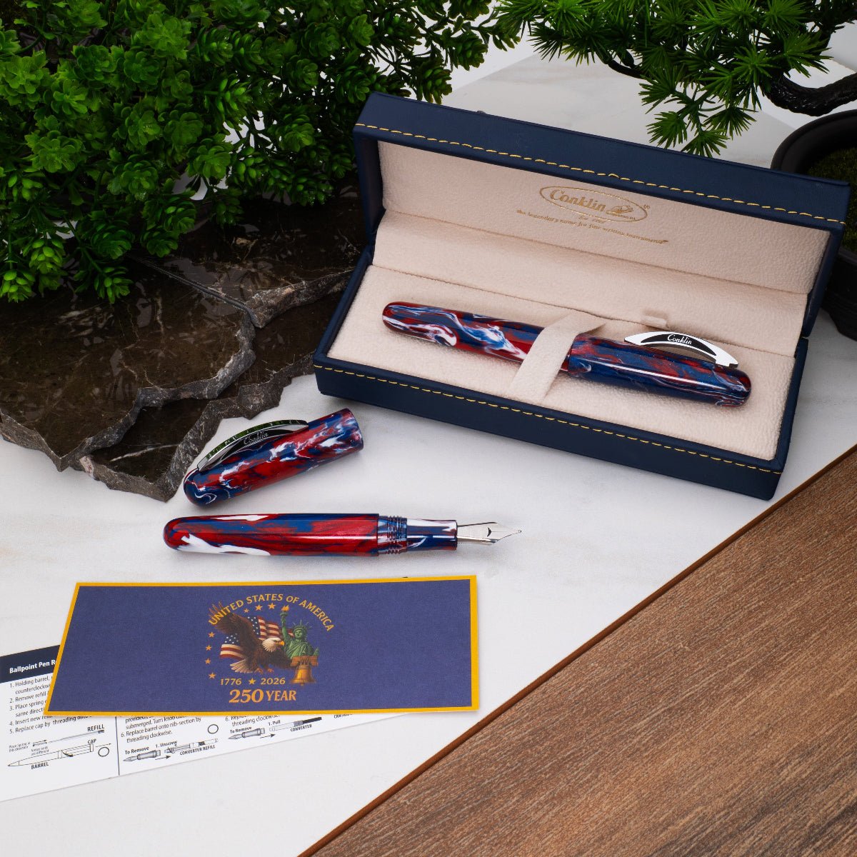 Conklin All American Collection Fountain Pen - Limited Edition - USA 250 Anniversary - Pen Boutique Ltd