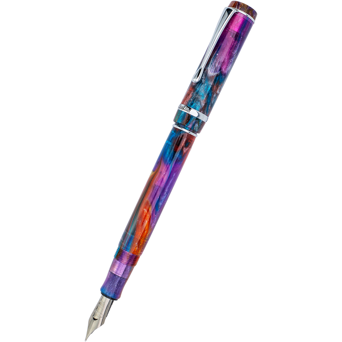 Conklin Duragraph Fountain Pen - Primary Manipulation 3.5 - Chrome Trim (Limited Edition)-Pen Boutique Ltd
