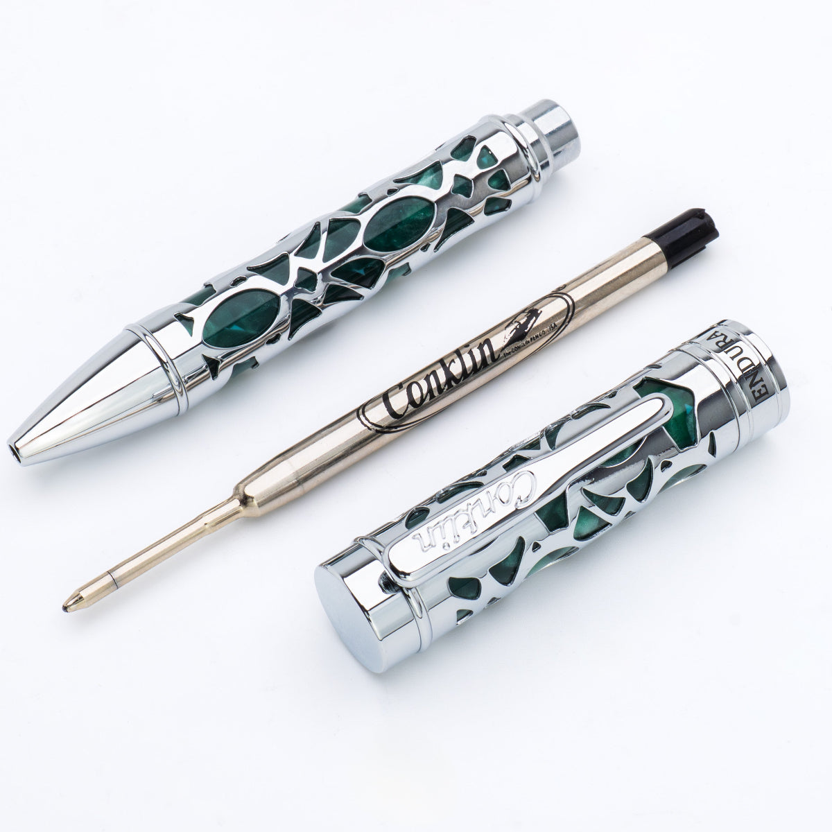 Conklin Endura Ballpoint Pen - Deco Crest Green-Pen Boutique Ltd