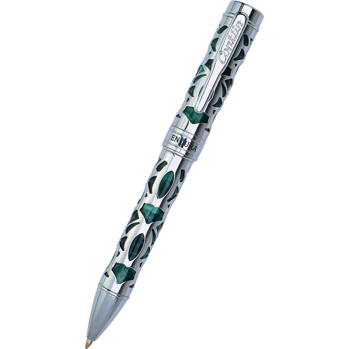 Conklin Endura Ballpoint Pen - Deco Crest Green-Pen Boutique Ltd