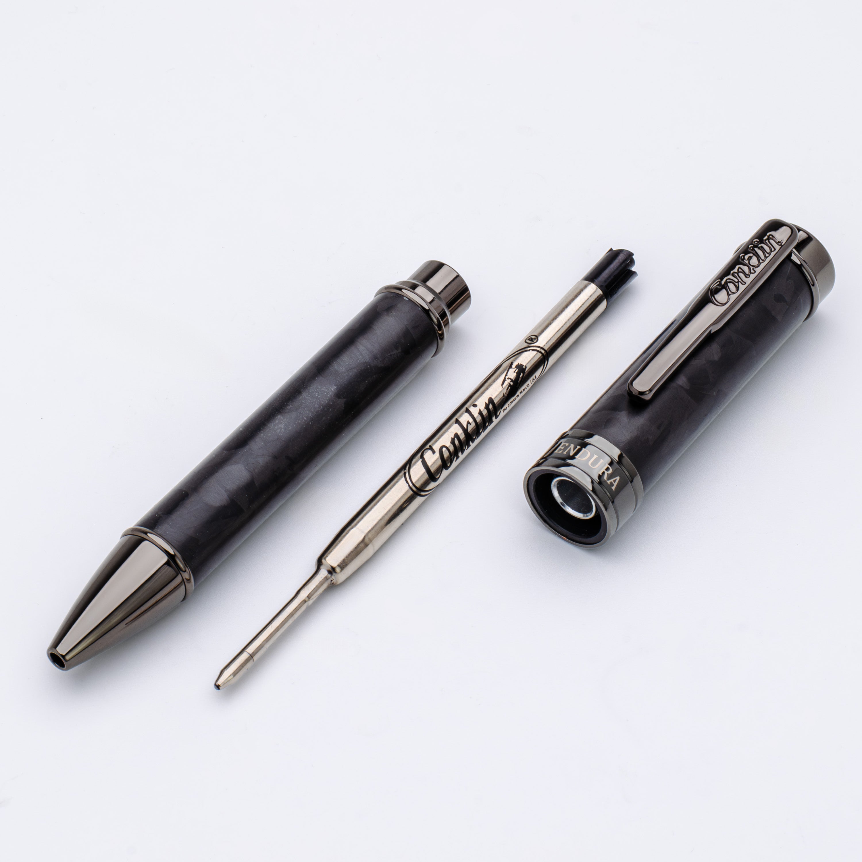 Conklin Endura Ballpoint Pen - Forged Carbon Fiber - Gunmetal Trim (Numbered Edition) - Pen Boutique Ltd