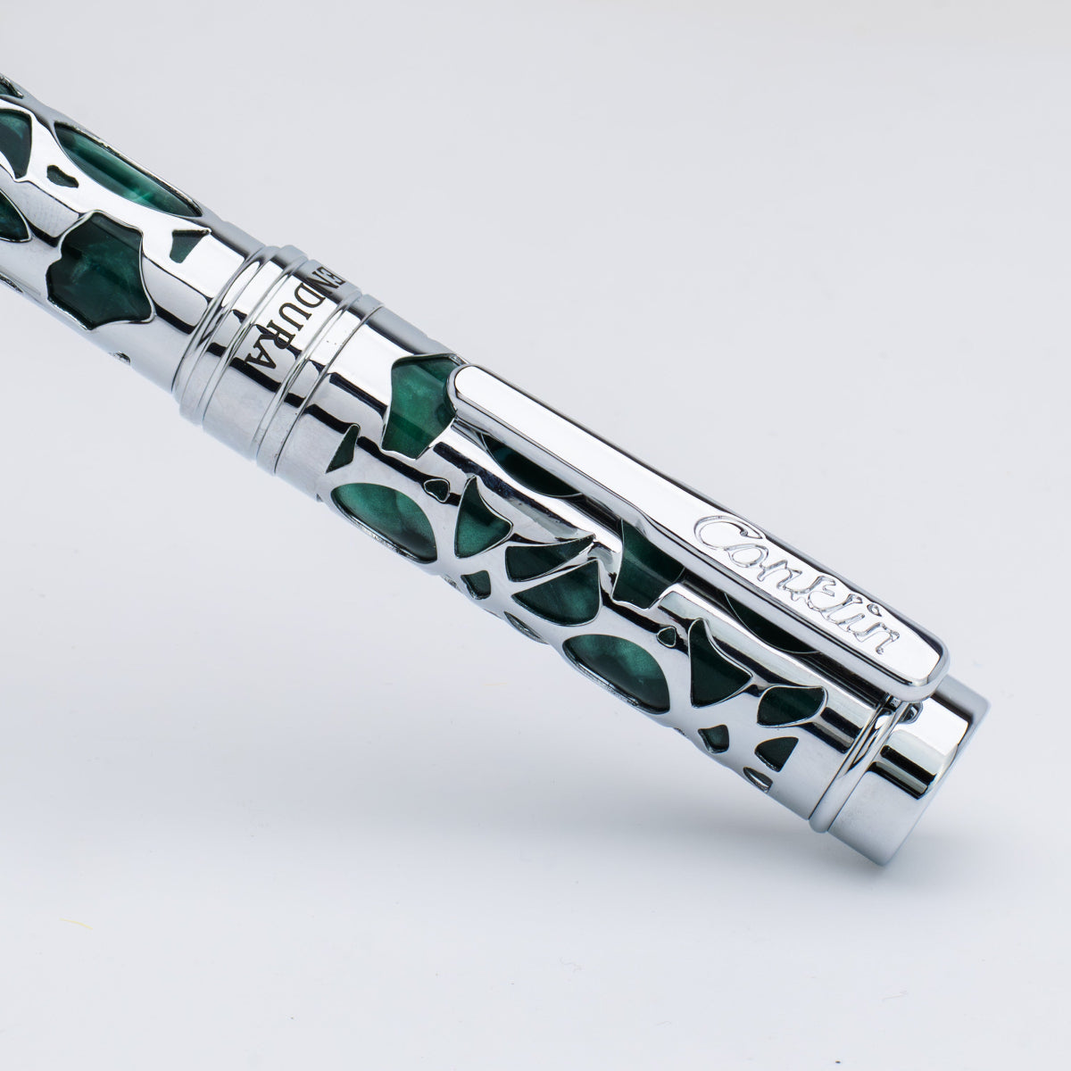 Conklin Endura Fountain Pen - Deco Crest Green-Pen Boutique Ltd