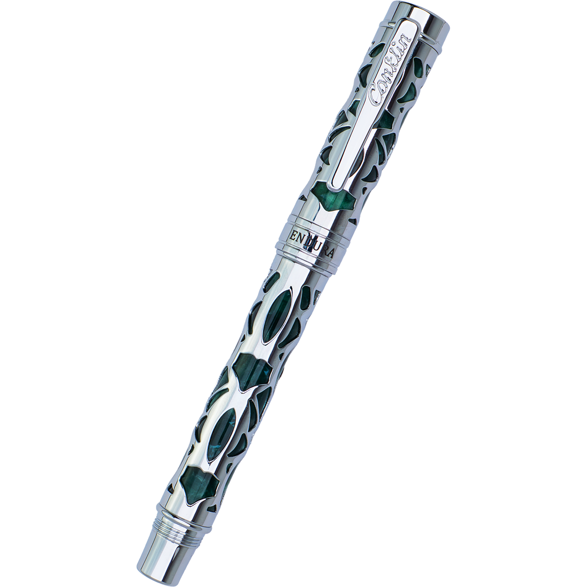 Conklin Endura Fountain Pen - Deco Crest Green-Pen Boutique Ltd