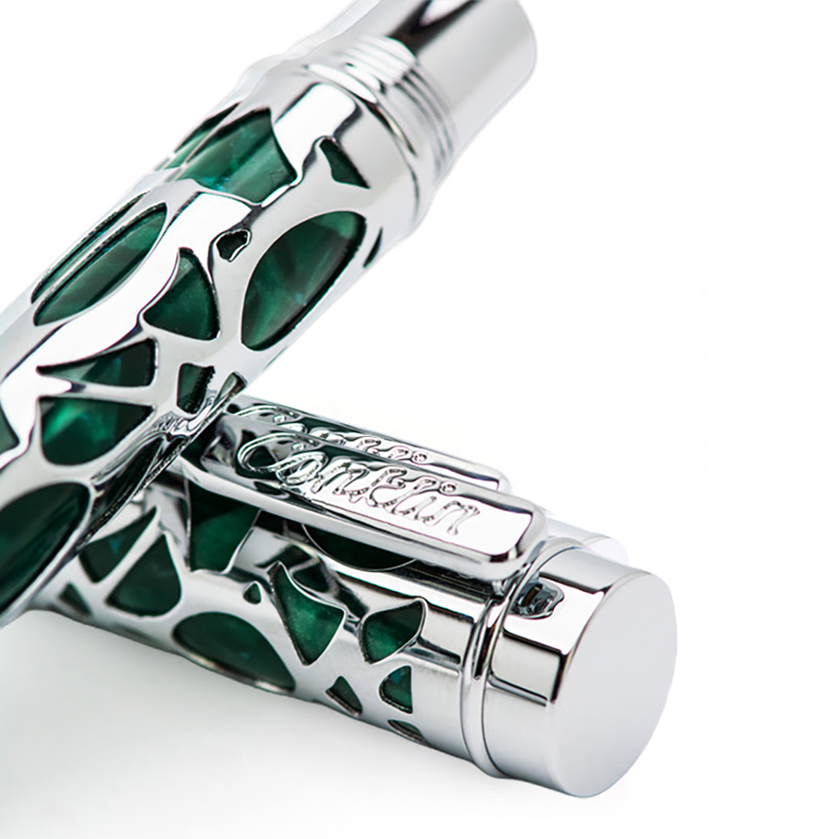 Conklin Endura Fountain Pen - Deco Crest Green-Pen Boutique Ltd