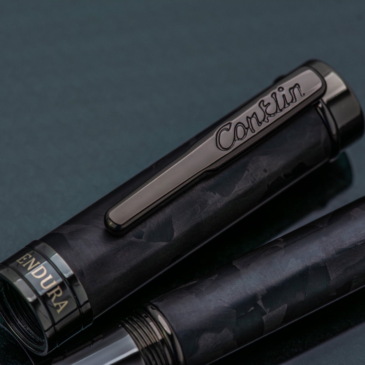 Conklin Endura Fountain Pen - Forged Carbon Fiber - Gunmetal Trim (Numbered Edition) - Pen Boutique Ltd
