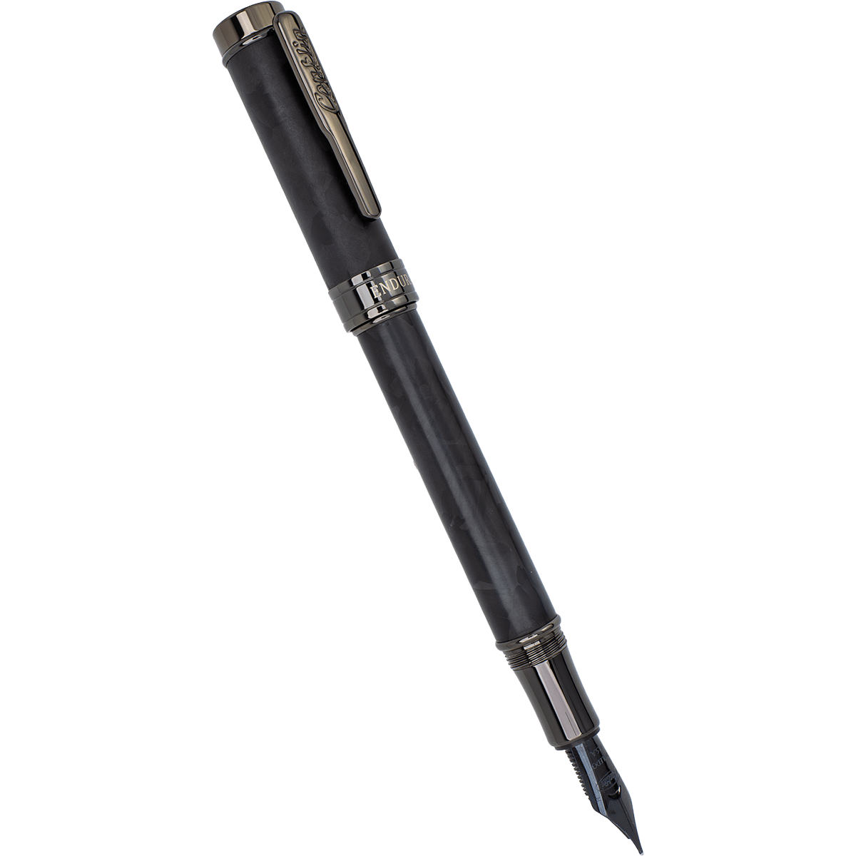 Conklin Endura Fountain Pen - Forged Carbon Fiber - Gunmetal Trim (Numbered Edition) - Pen Boutique Ltd