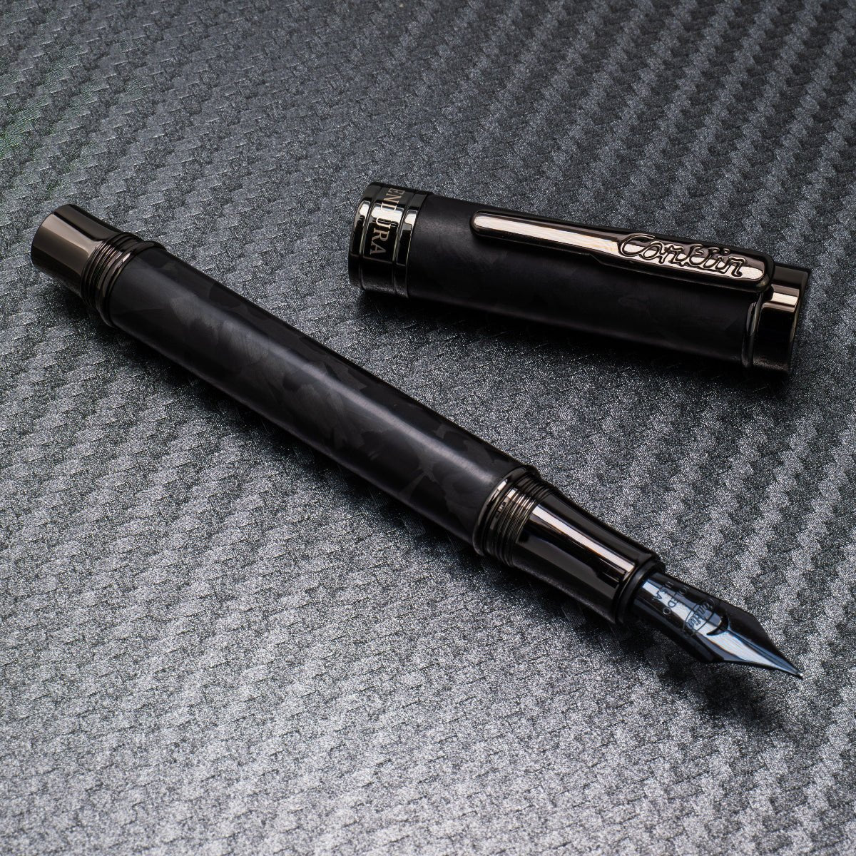 Conklin Endura Fountain Pen - Forged Carbon Fiber - Gunmetal Trim (Numbered Edition) - Pen Boutique Ltd
