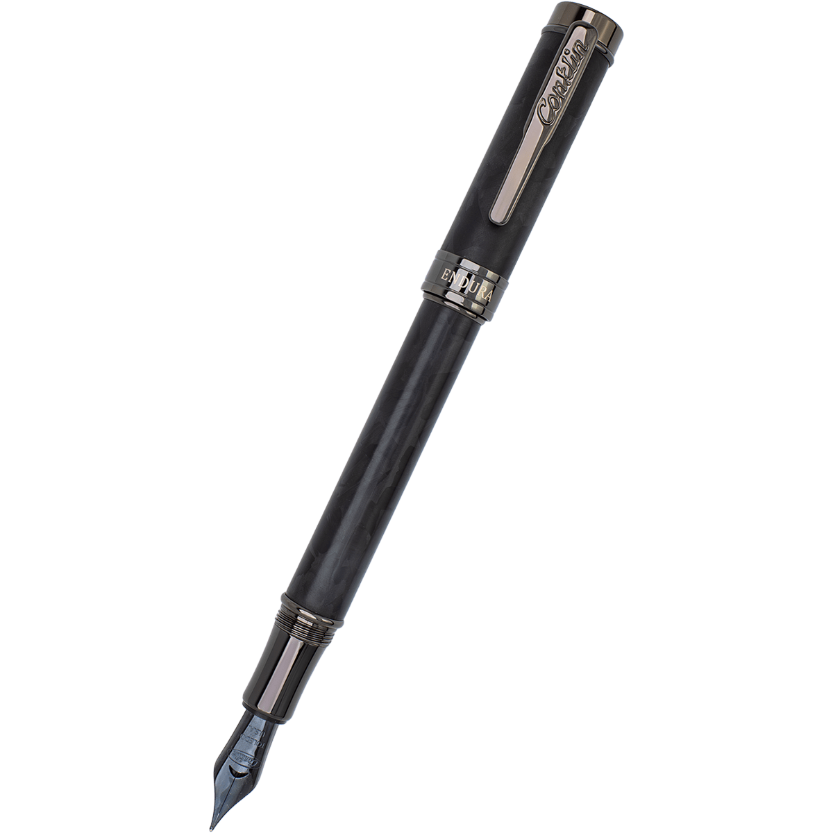 Conklin Endura Fountain Pen - Forged Carbon Fiber - Gunmetal Trim (Numbered Edition) - Pen Boutique Ltd