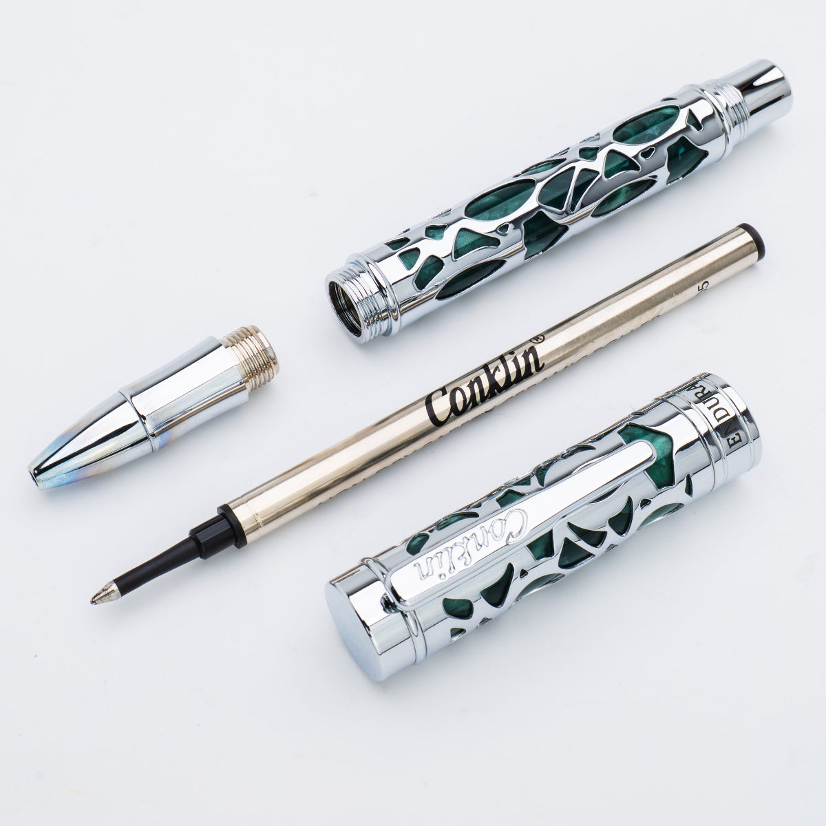 Conklin Endura Rollerball Pen - Deco Crest Green-Pen Boutique Ltd