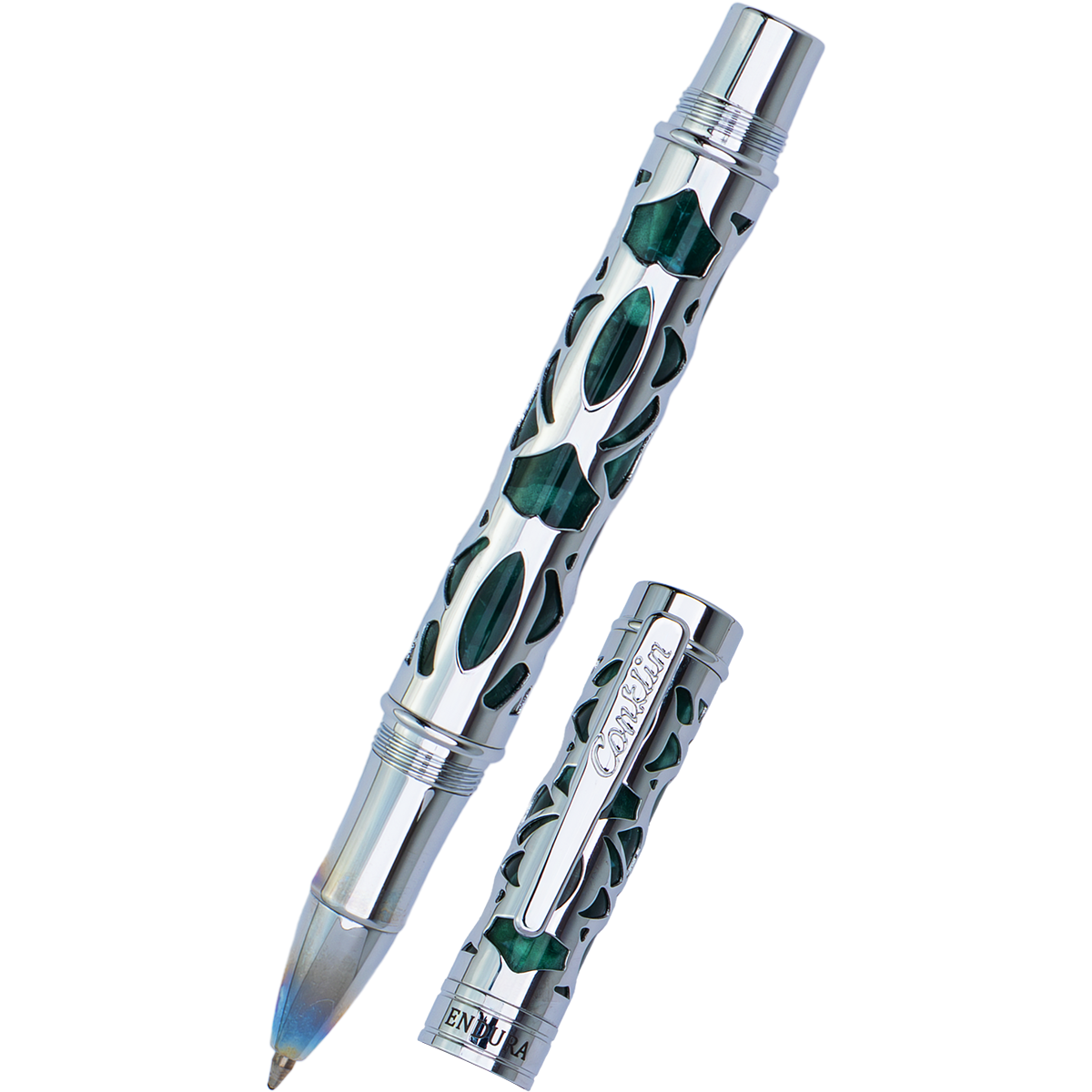 Conklin Endura Rollerball Pen - Deco Crest Green-Pen Boutique Ltd