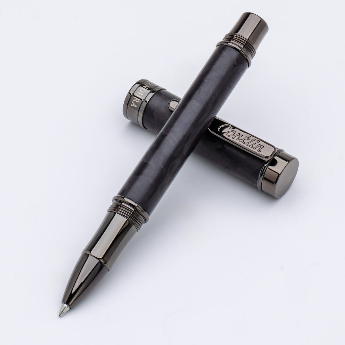 Conklin Endura Rollerball Pen - Forged Carbon Fiber - Gunmetal Trim (Numbered Edition) - Pen Boutique Ltd