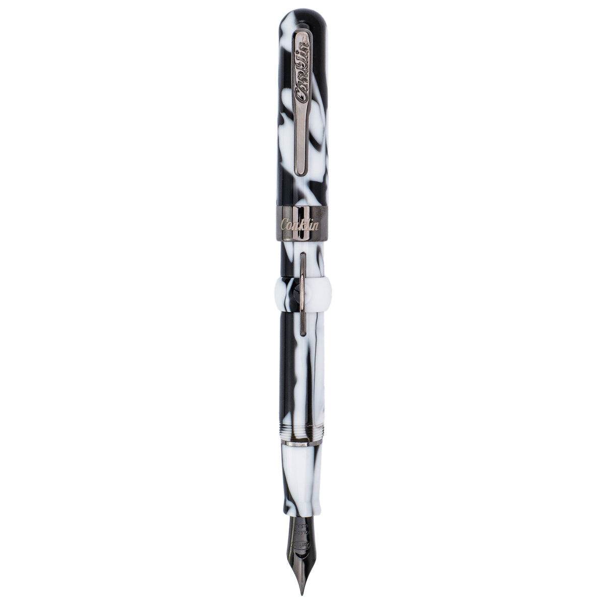 Conklin Mark Twain Fountain Pen - Limited Edition - Black/White-Pen Boutique Ltd
