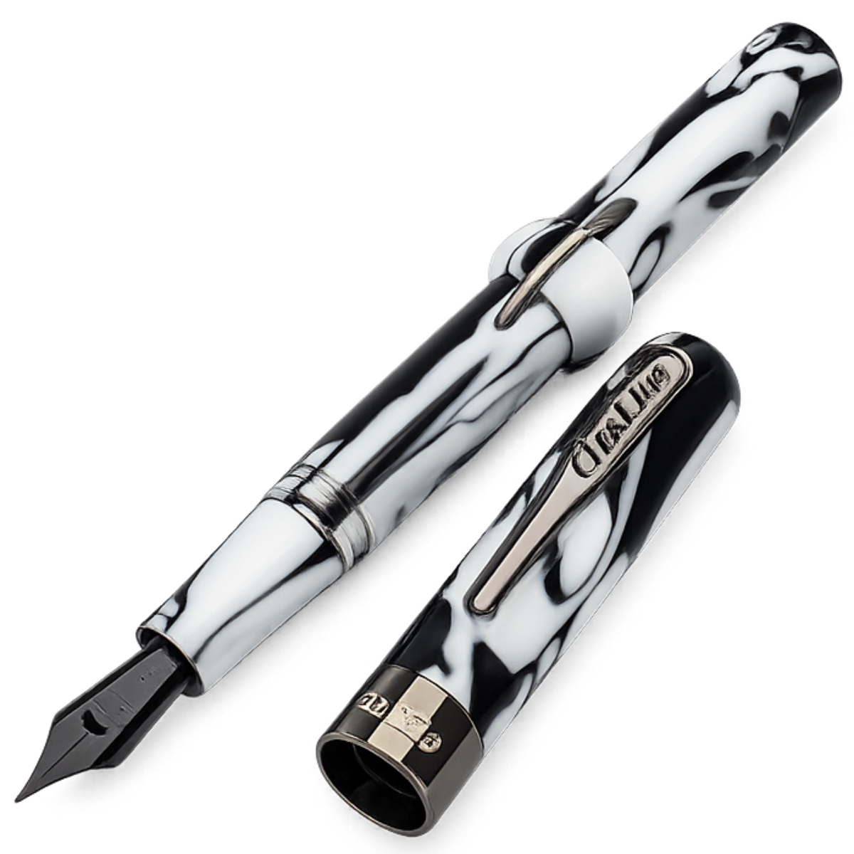 Conklin Mark Twain Fountain Pen - Limited Edition - Black/White-Pen Boutique Ltd