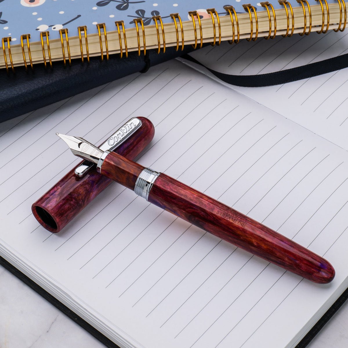 Conklin Streamline Fountain Pen - Glossy Sunset Medley - Chrome Trim (Limited Edition) - Pen Boutique Ltd