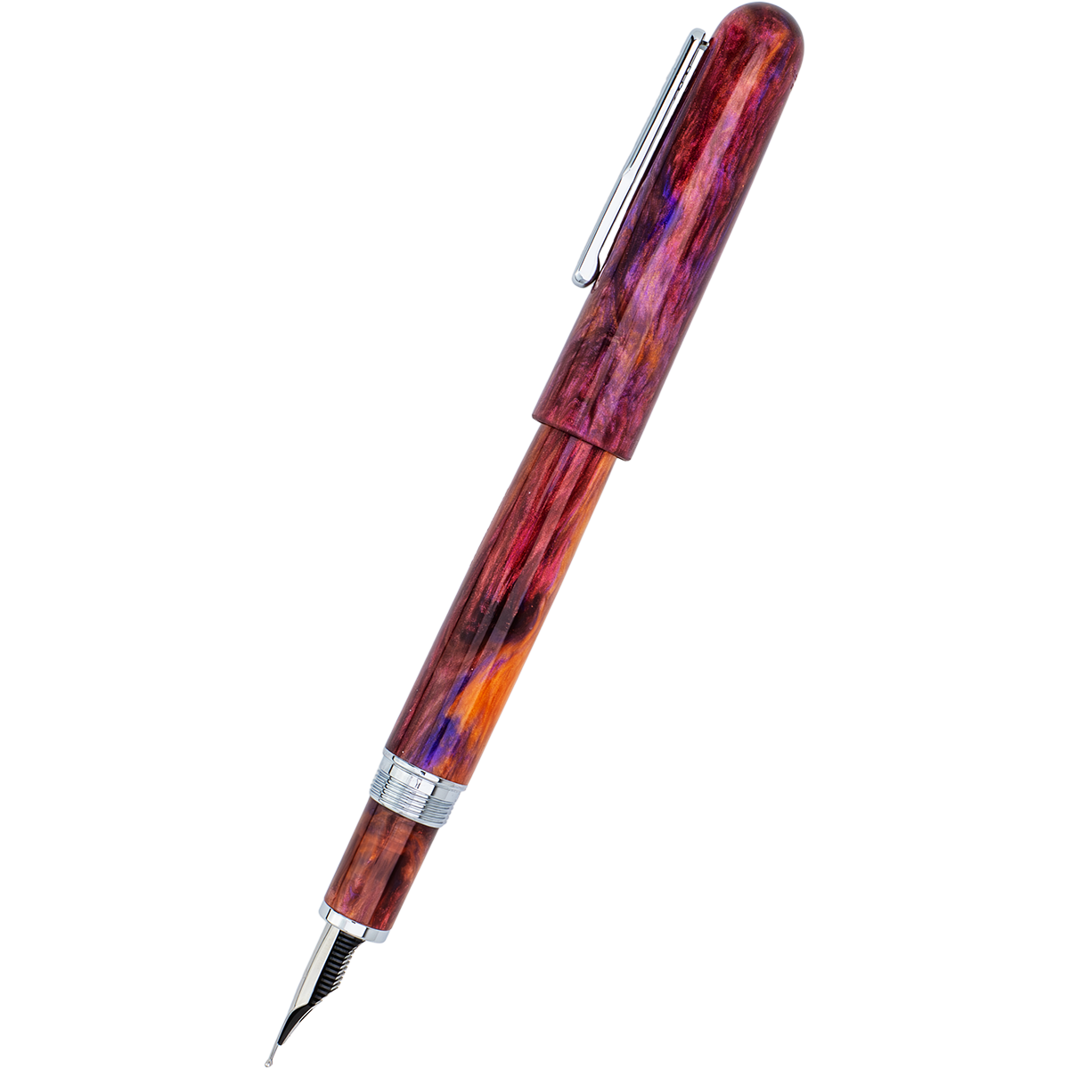 Conklin Streamline Fountain Pen - Glossy Sunset Medley - Chrome Trim (Limited Edition) - Pen Boutique Ltd