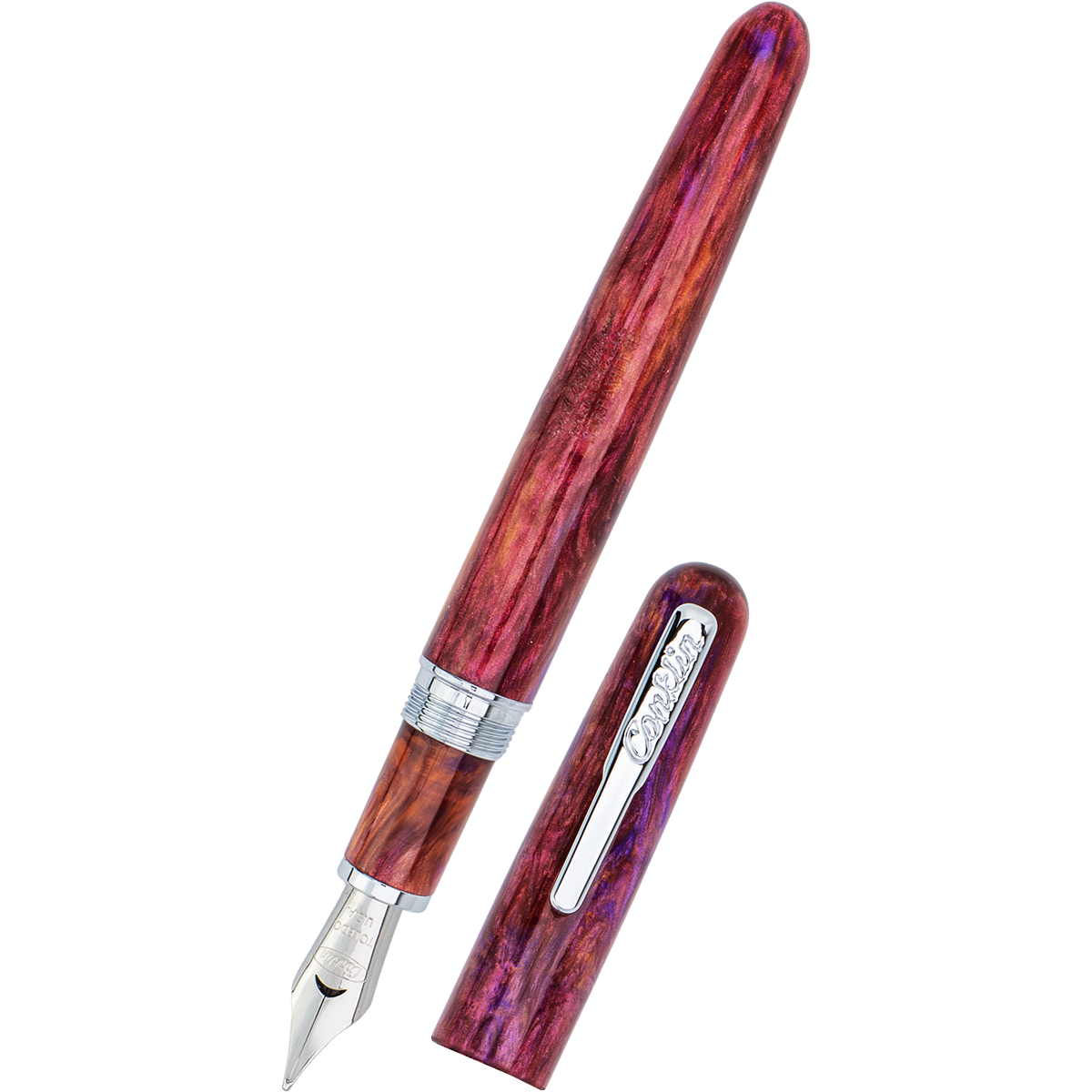 Conklin Streamline Fountain Pen - Glossy Sunset Medley - Chrome Trim (Limited Edition) - Pen Boutique Ltd