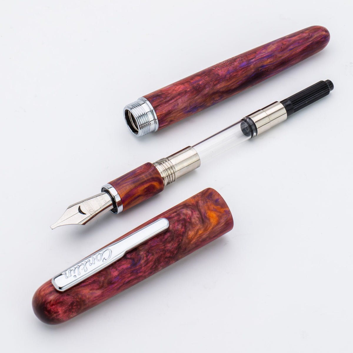Conklin Streamline Fountain Pen - Matte Sunset Medley - Chrome Trim (Limited Edition) - Pen Boutique Ltd