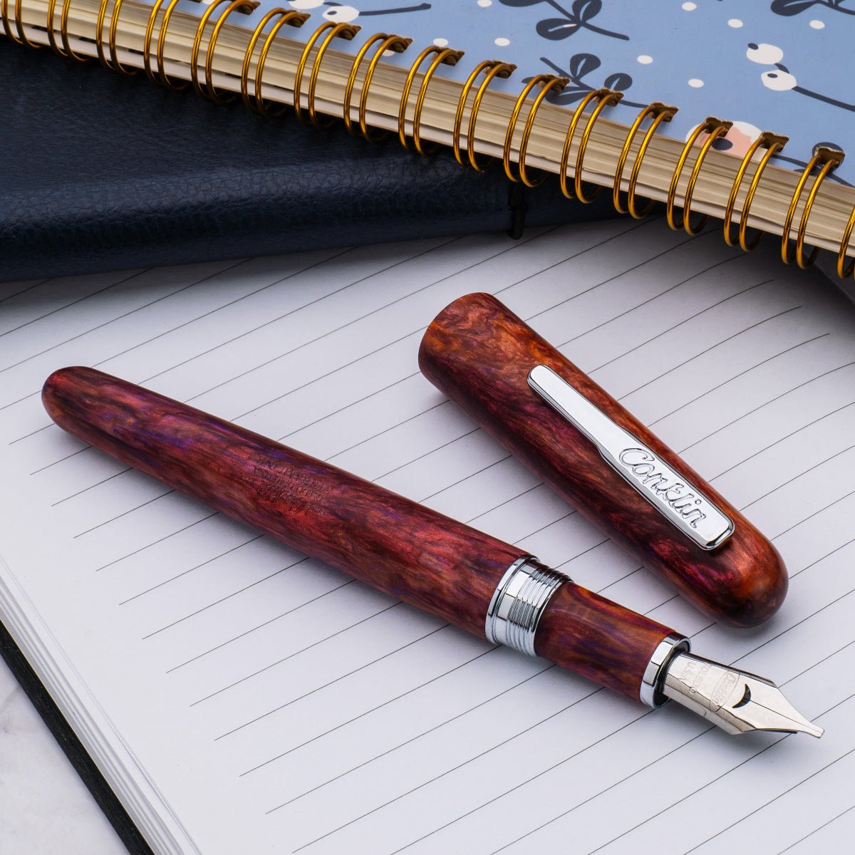 Conklin Streamline Fountain Pen - Matte Sunset Medley - Chrome Trim (Limited Edition) - Pen Boutique Ltd