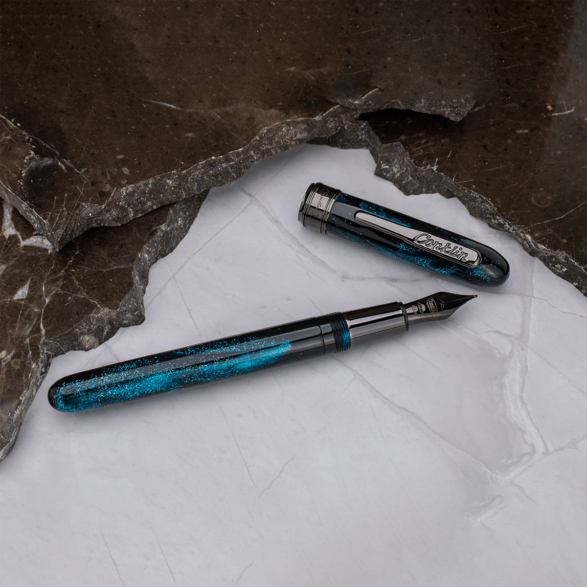 Conklin Symetrik Fountain Pen - Limited Edition - Dragon Night - Gunmetal Trim (Pen Boutique Exclusive) - Pen Boutique Ltd