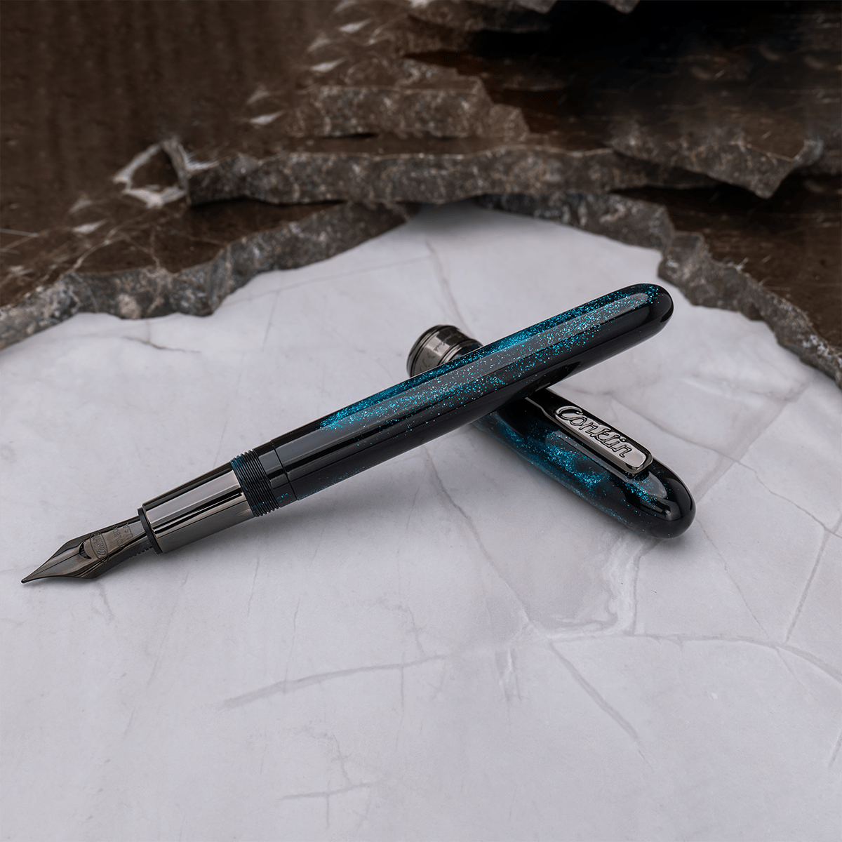 Conklin Symetrik Fountain Pen - Limited Edition - Dragon Night - Gunmetal Trim (Pen Boutique Exclusive) - Pen Boutique Ltd