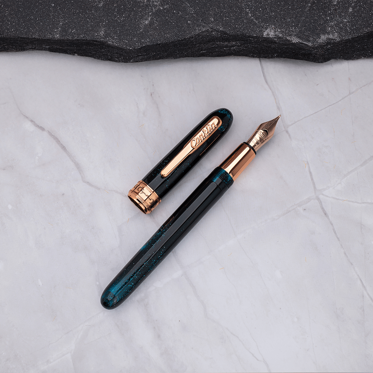 Conklin Symetrik Fountain Pen - Limited Edition - Dragon Night - Rose Gold (Pen Boutique Exclusive) - Pen Boutique Ltd
