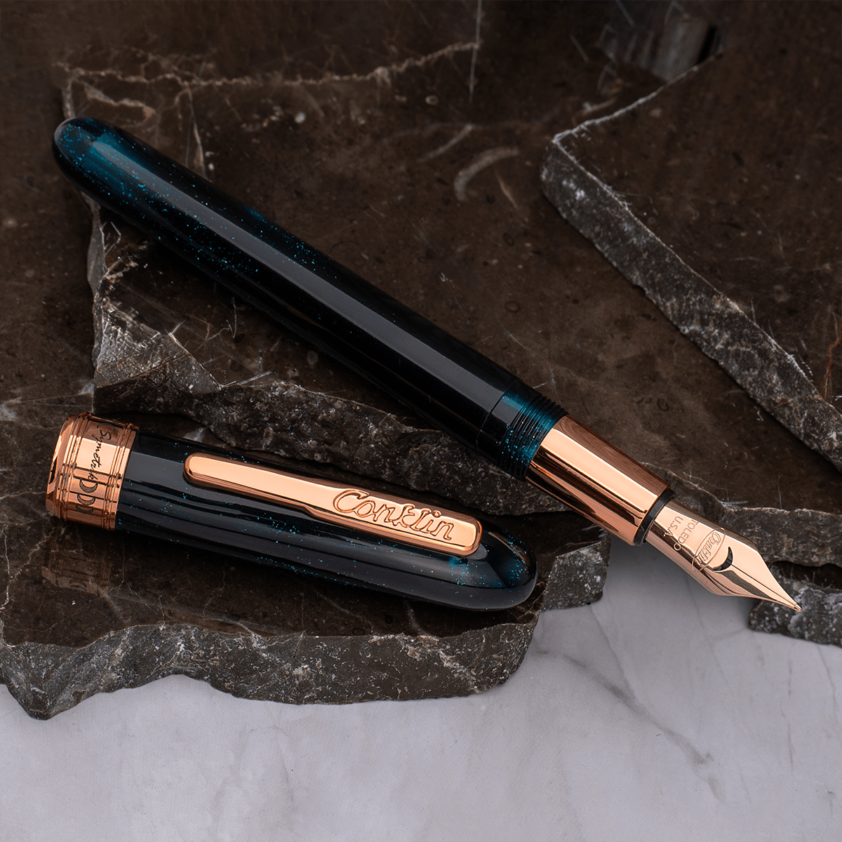 Conklin Symetrik Fountain Pen - Limited Edition - Dragon Night - Rose Gold (Pen Boutique Exclusive) - Pen Boutique Ltd