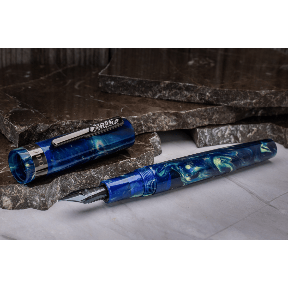 Conklin Toledo Fountain Pen - Limited Edition - Brooks Cenote - Gunmetal Trim (Pen Boutique Exclusive) - Pen Boutique Ltd