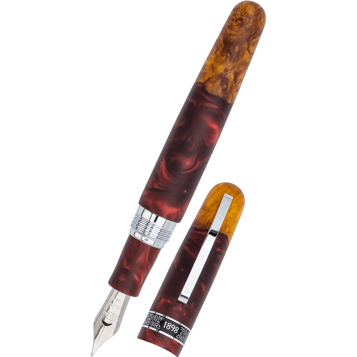 Conklin 1898 Collection Fountain Pen - Spectra Burgundy Fusion - Chrome Trim (Limited Edition) - Pen Boutique Ltd