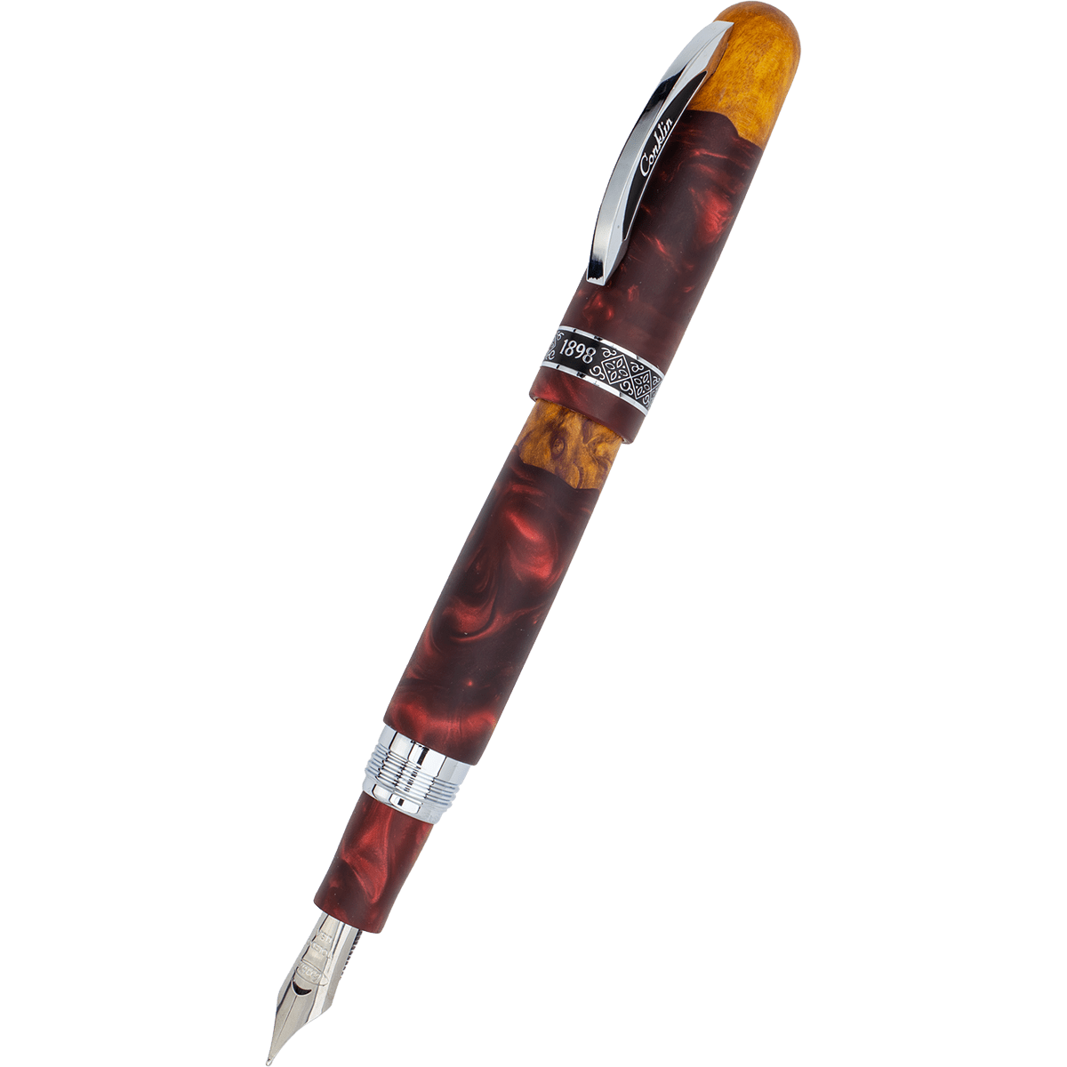 Conklin 1898 Collection Fountain Pen - Spectra Burgundy Fusion - Chrome Trim (Limited Edition) - Pen Boutique Ltd