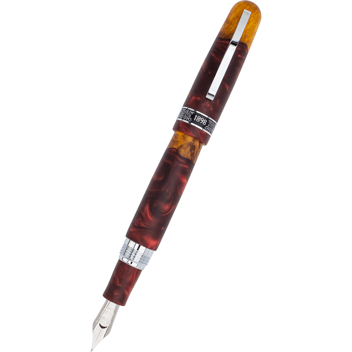 Conklin 1898 Collection Fountain Pen - Spectra Burgundy Fusion - Chrome Trim (Limited Edition) - Pen Boutique Ltd