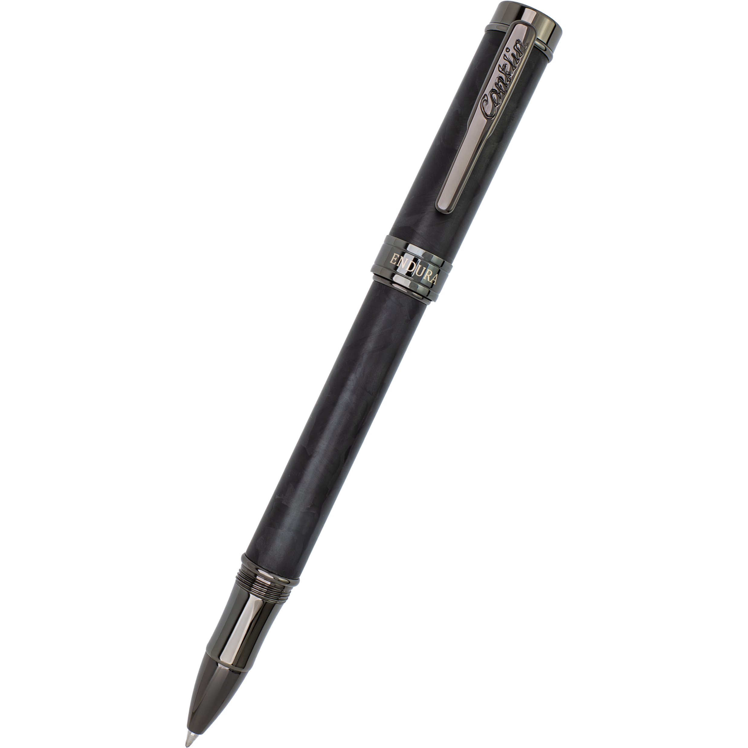 Conklin Endura Rollerball Pen - Forged Carbon Fiber - Gunmetal Trim (Numbered Edition)