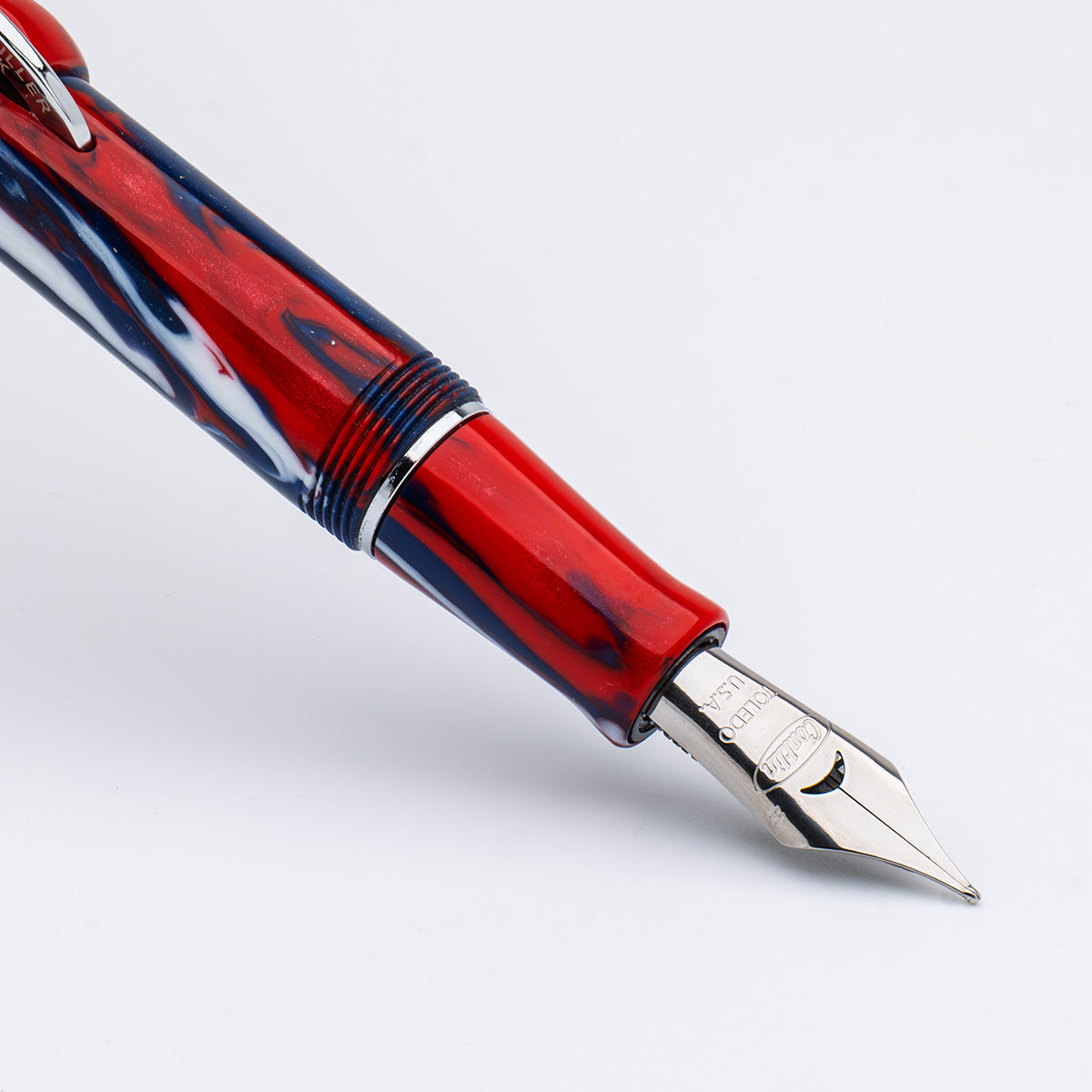 Conklin Mark Twain Crescent Fountain Pen - Limited Edition - USA 250 - Chrome Trim