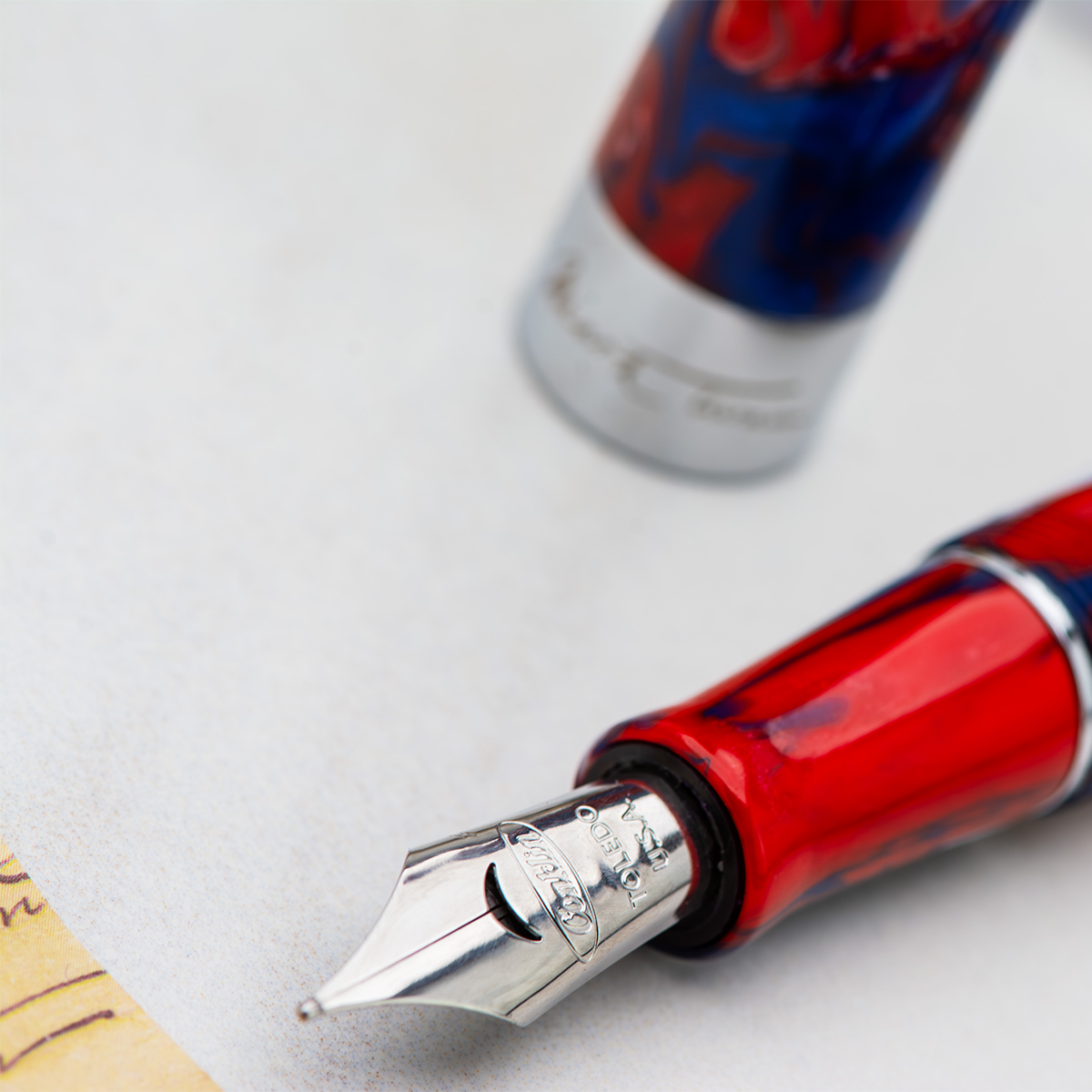 Conklin Mark Twain Crescent Fountain Pen - Limited Edition - USA 250 - Chrome Trim