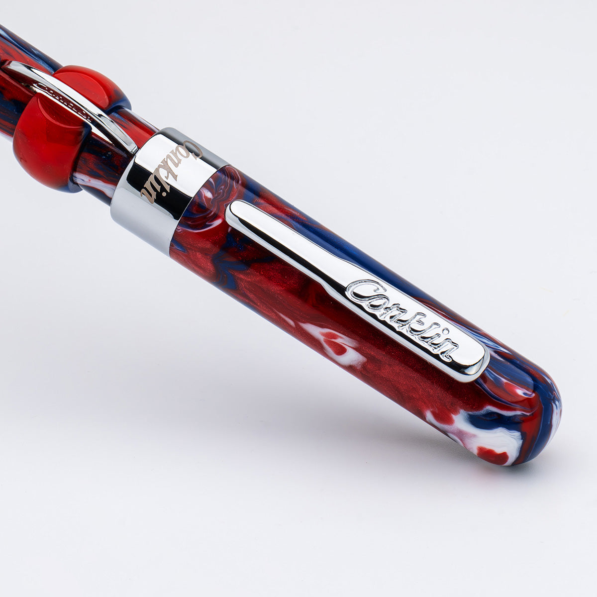 Conklin Mark Twain Crescent Fountain Pen - Limited Edition - USA 250 - Chrome Trim