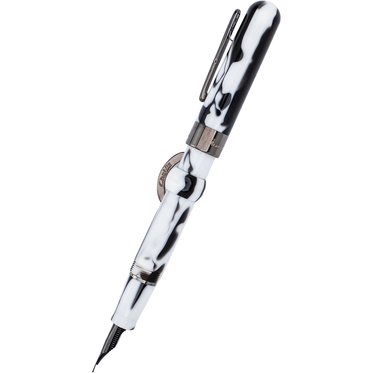 Conklin Mark Twain Fountain Pen - Limited Edition - Black/White - Pen Boutique Ltd