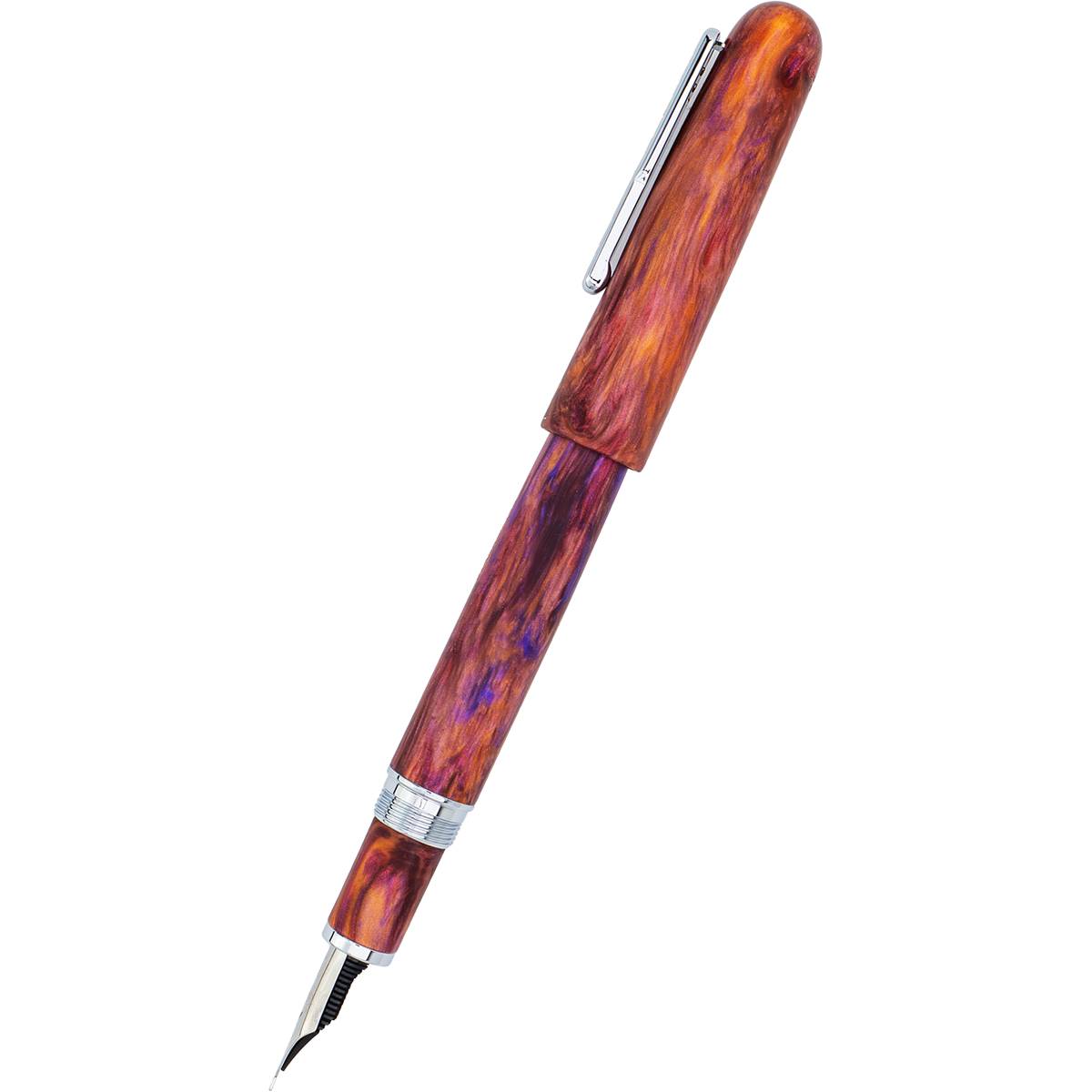 Conklin Streamline Fountain Pen - Matte Sunset Medley - Chrome Trim (Limited Edition)