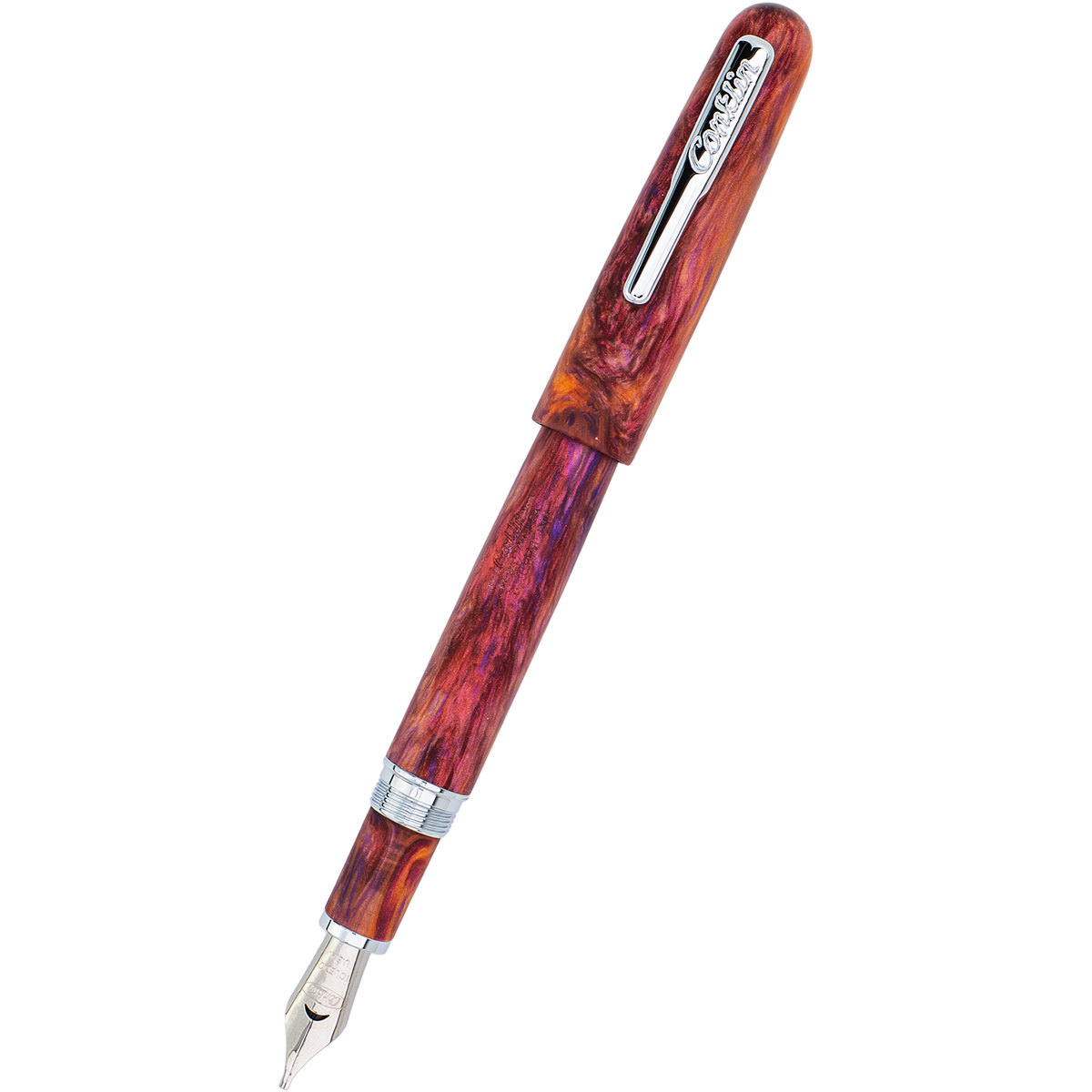 Conklin Streamline Fountain Pen - Matte Sunset Medley - Chrome Trim (Limited Edition)