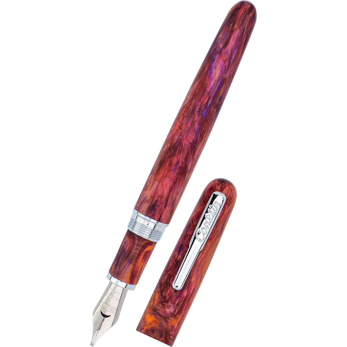 Conklin Streamline Fountain Pen - Matte Sunset Medley - Chrome Trim (Limited Edition)