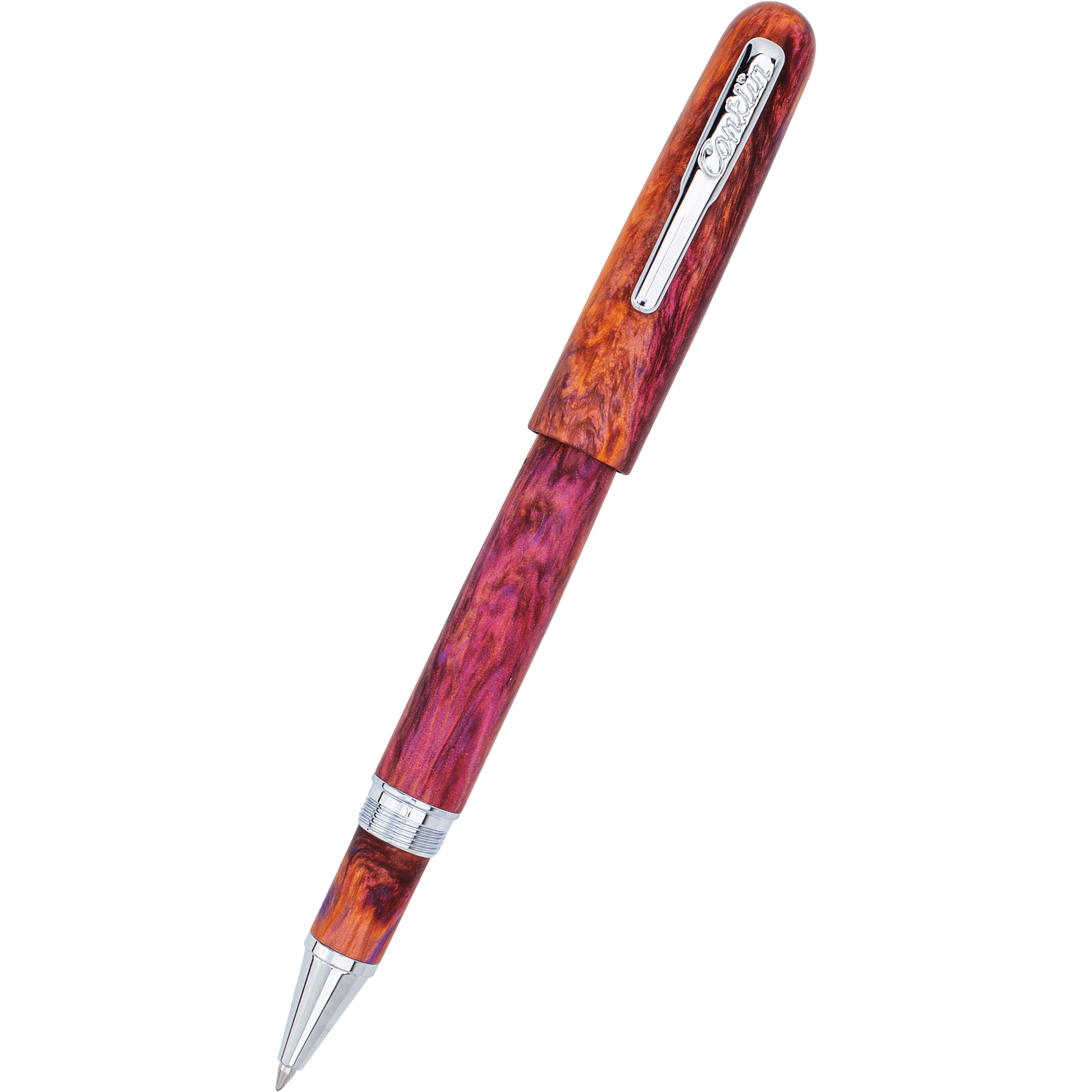 Conklin Streamline Rollerball Pen - Matte Sunset Medley - Chrome Trim (Limited Edition)