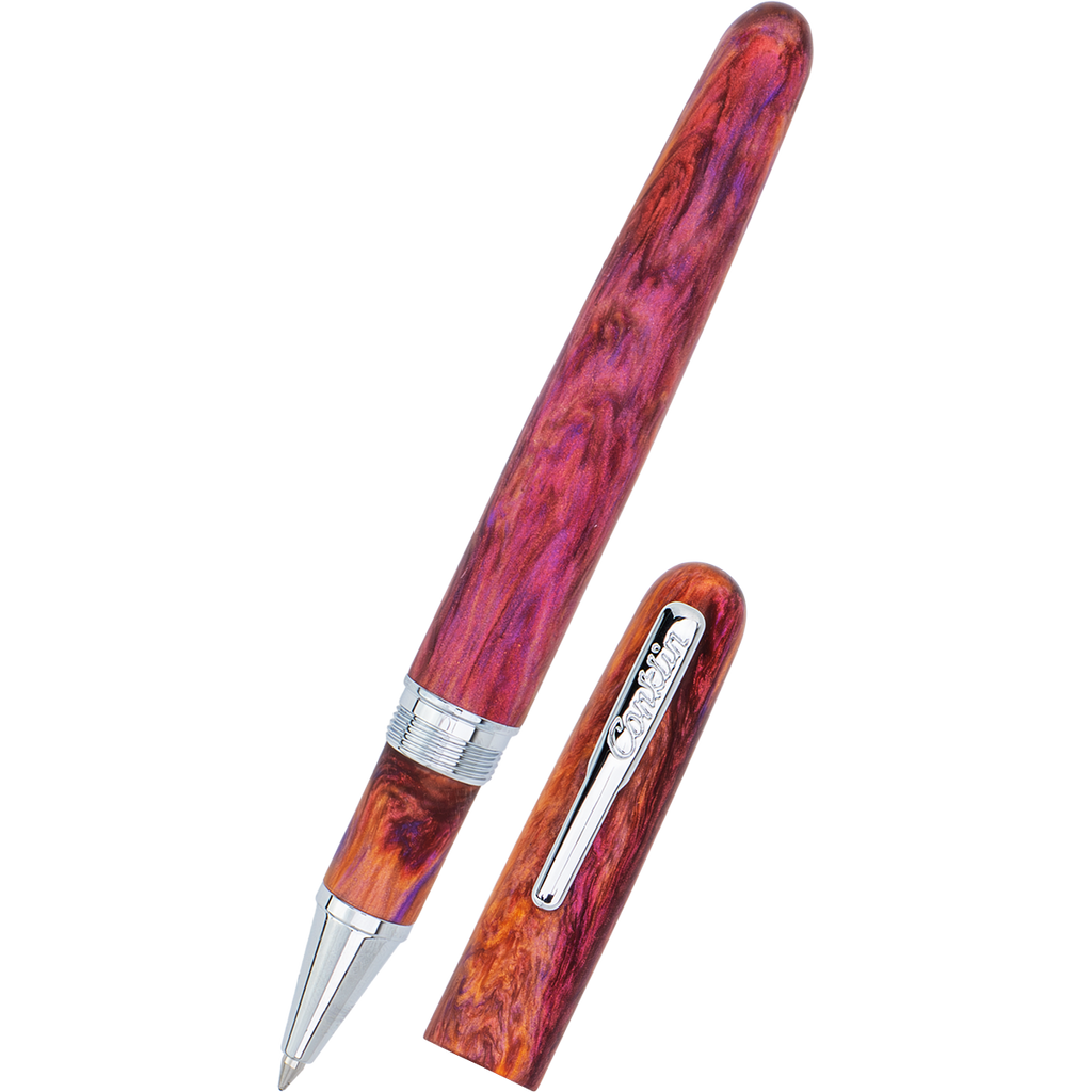 Conklin Streamline Rollerball Pen - Matte Sunset Medley - Chrome Trim (Limited Edition)