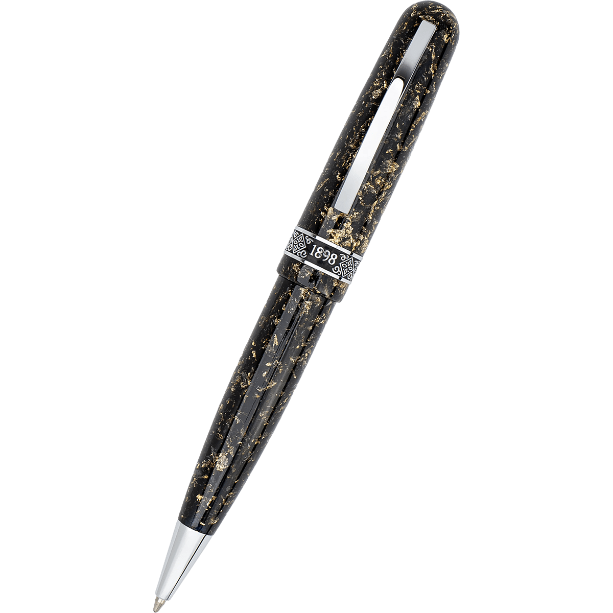 Conklin 1898 Collection Ballpoint Pen - Solaris Black - Chrome Trim (Limited Edition) - Pen Boutique Ltd