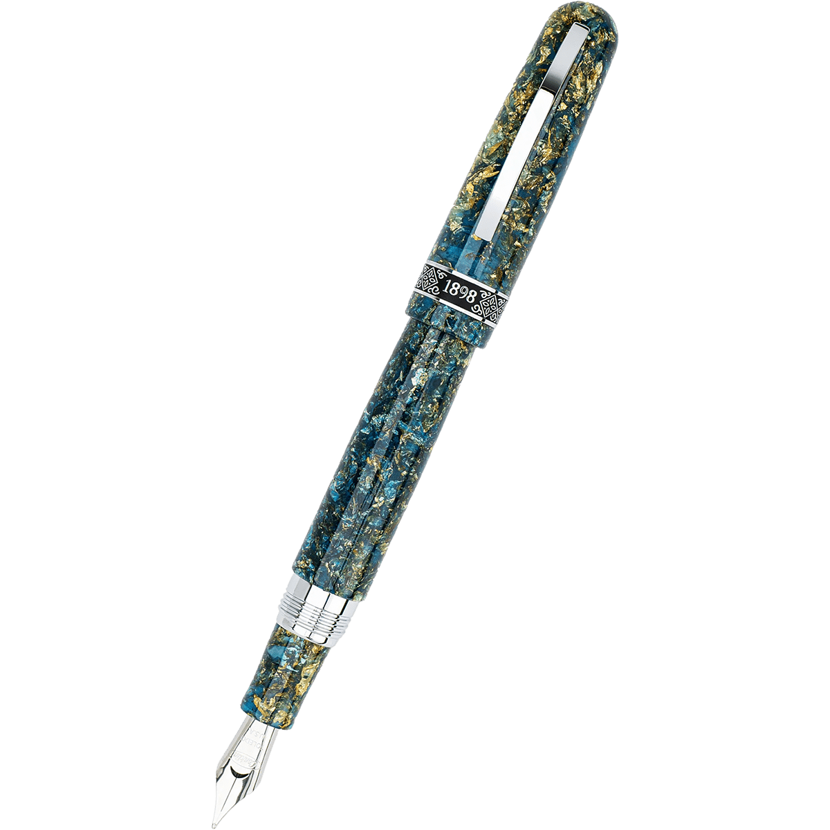 Conklin 1898 Collection Fountain Pen - Solaris Blue - Chrome Trim (Limited Edition) - Pen Boutique Ltd