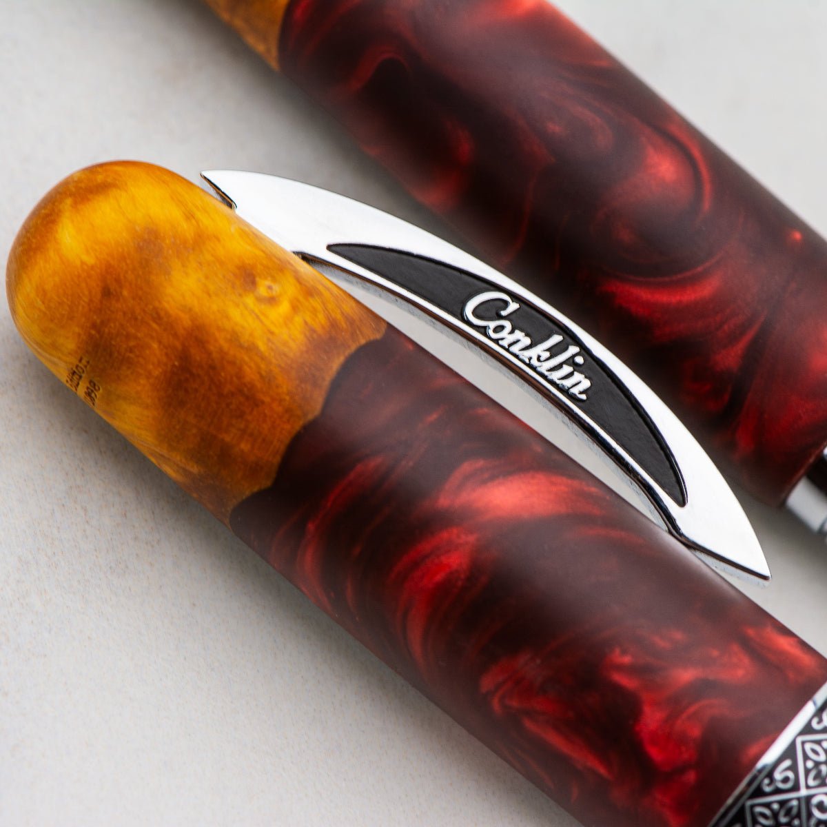 Conklin 1898 Collection Fountain Pen - Spectra Burgundy Fusion - Chrome Trim (Limited Edition) - Pen Boutique Ltd