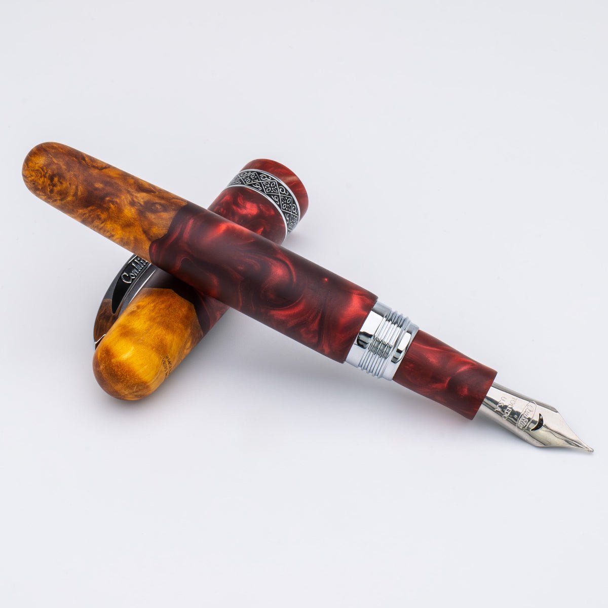 Conklin 1898 Collection Fountain Pen - Spectra Burgundy Fusion - Chrome Trim (Limited Edition)