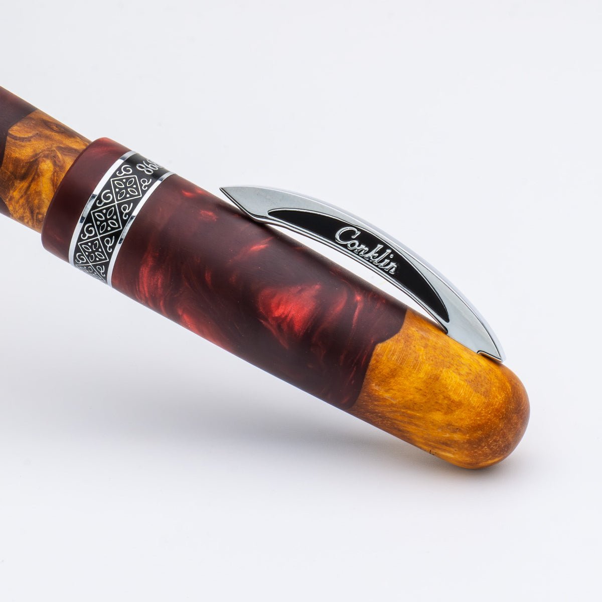 Conklin 1898 Collection Fountain Pen - Spectra Burgundy Fusion - Chrome Trim (Limited Edition)
